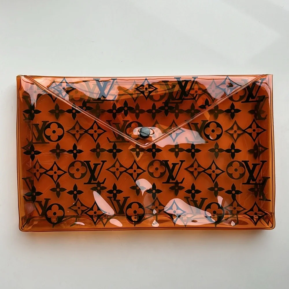 Authentic Louis Vuitton Monogram Clear Clutch Pouch